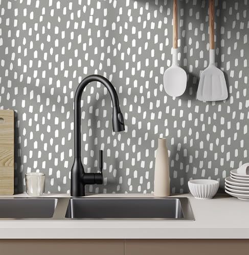 HAOKHOME Grey Peel and Stick Wallpaper Modern Geometric - Image 4