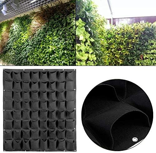 Hanging Planting Grow Bags, 64 Pockets Hanging Vertical Wall Planter Wall - Image 6