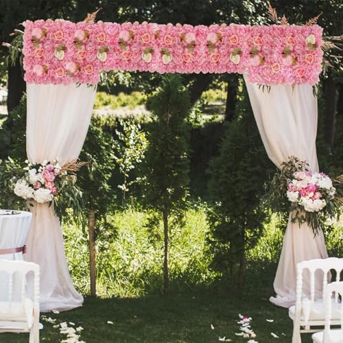 3D Flower Wall Backdrop 12 Pcs 15×15 Inch Pink Dahlia - Image 5