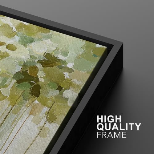 MUDECOR Framed Canvas Print Wall Art Set Soft Green Trees - Image 6
