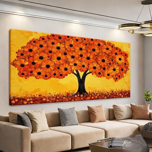 TAIJXAGSG Canvas Art Wall Decor Print Paintings Orange Tree Of Life Wall Art by TAIJXAGSG