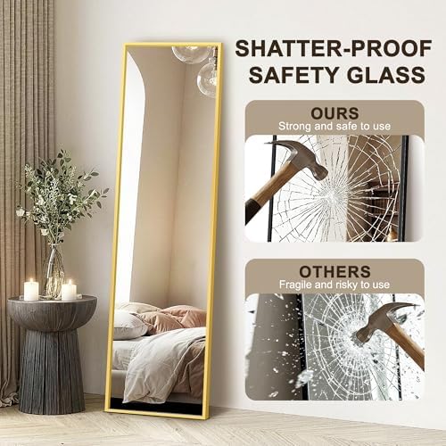 FICTOR Full Length Mirror with Stand, Floor Standing Mirror - Image 3