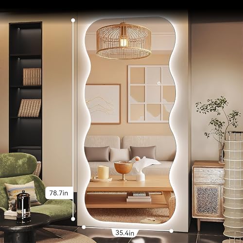 Hasipu 79"x35" Wavy Full Length Mirror - Image 2