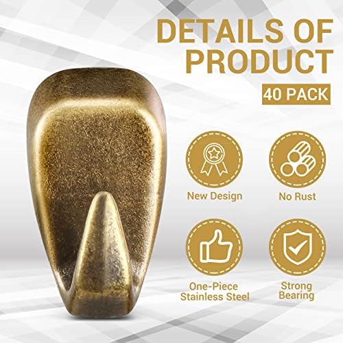 LEIFIDE 40 Pieces Cubicle Hooks Clips, 40 Lbs Picture Hangers - Image 4