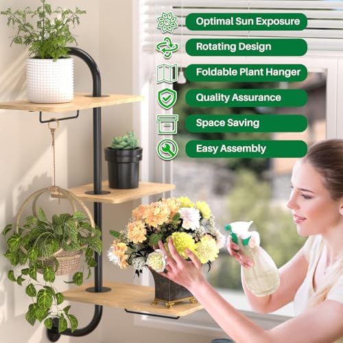 YUOROS 3-Tier Window Plant Shelves - Image 4