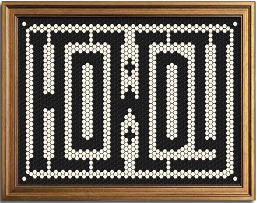 KBKBART Gold Framed Funky Big Howdy Canvas Wall Art Western Modern Decor by KBKBART