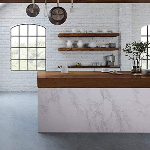 Marble Contact Paper White Extra Wide Peel and Stick - Image 2