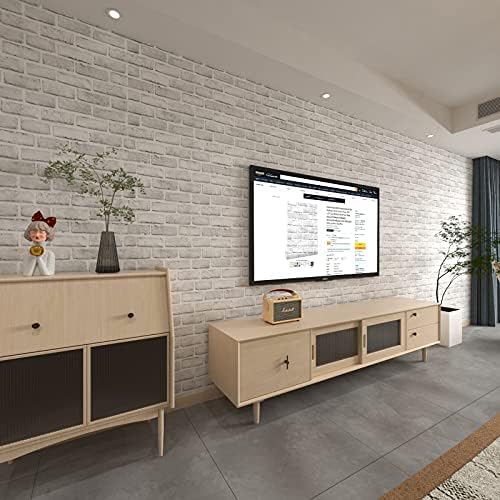 Cohoo Home White Brick Wallpaper Peel and Stick Contact Paper Faux 120”×18” - Image 3