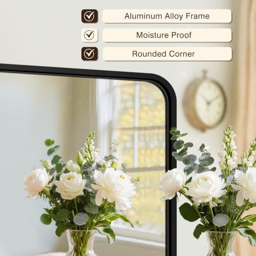 Vanity Bathroom Mirror, 36”x24” Black Bathroom Mirror - Image 4