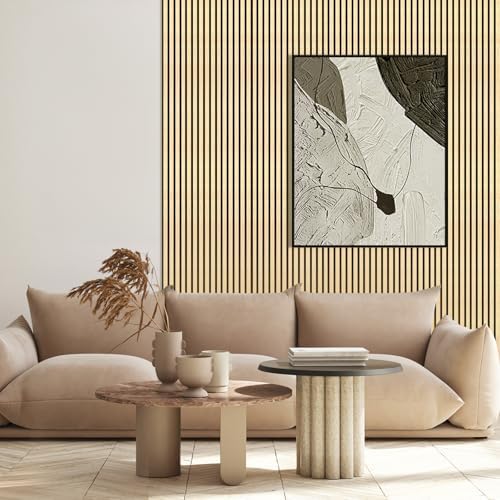 RITOLLO Wood Panels for Wall, Acoustic Wall Panels 92.5 x 11 in, 4 Pack - Image 6