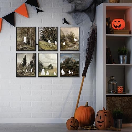 LANCHI95 06 Pcs Unframed Vintage Ghost Altered Art - Image 4