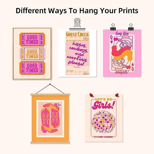 Hot Pink Wall Art Decor Trendy Aesthetic Pictures Preppy Funky Wall Art Poker - Image 7