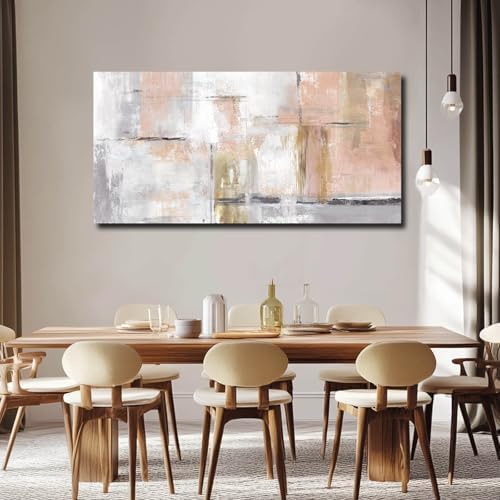 SOUGUAN Large Abstract Canvas Wall Art Modern Wall Decor Pink Art Posters - Image 6