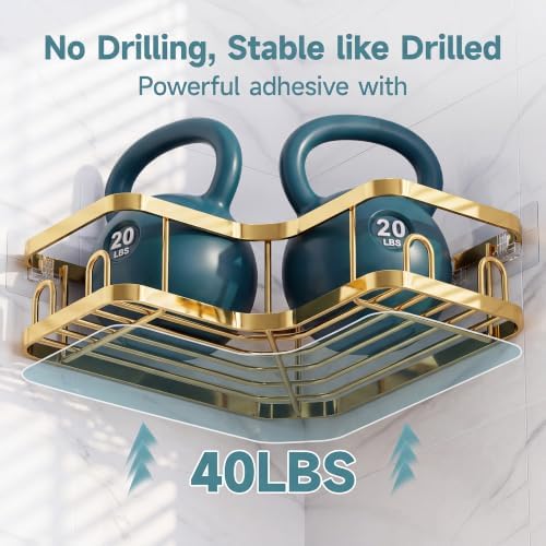 Veken Large Capacity Corner Shower Caddy 6-Pack, Advanced Rustproof Design - Image 4