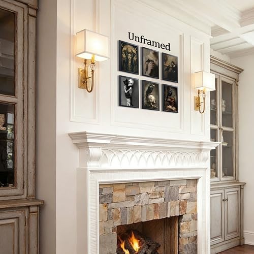 XYHYRA Vintage Gothic Wall Art Set of 6, Dark Academia Witchy Posters, - Image 5