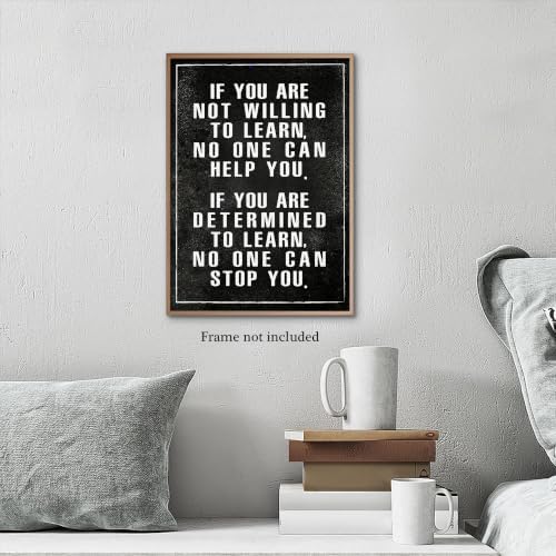 If You Are Not Willing To Learn Motivational Canvas Wall Art, Positive - Image 4