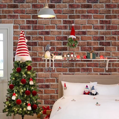 Rugreat Red Brick Peel and Stick Wallpaper Faux Brick Decor 17.3inW 591inL - Image 4