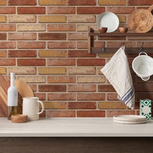 COMSTICKC 3D Faux Brick Wall Panels Peel and Stick Decorative Tiles - Image 3