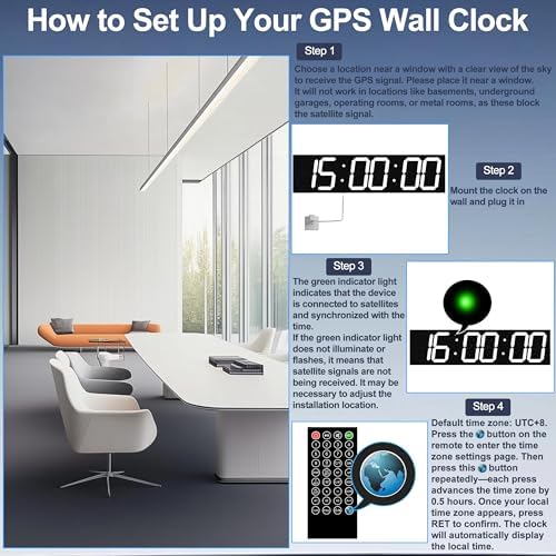 CHKOSDA Large Digital Wall Clock 28 Inch - Image 4