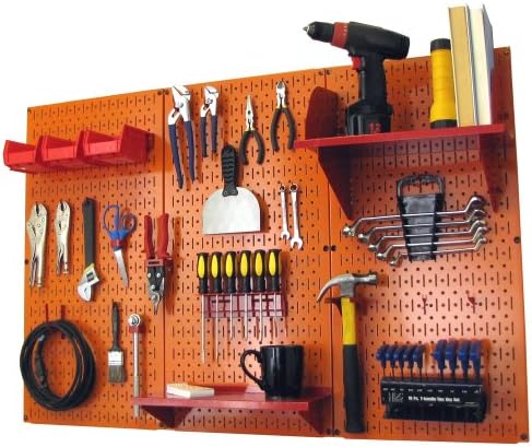 Wall Control Pegboard Organizer 4 ft. Metal Pegboard Standard Tool Storage Kit by Wall+Control