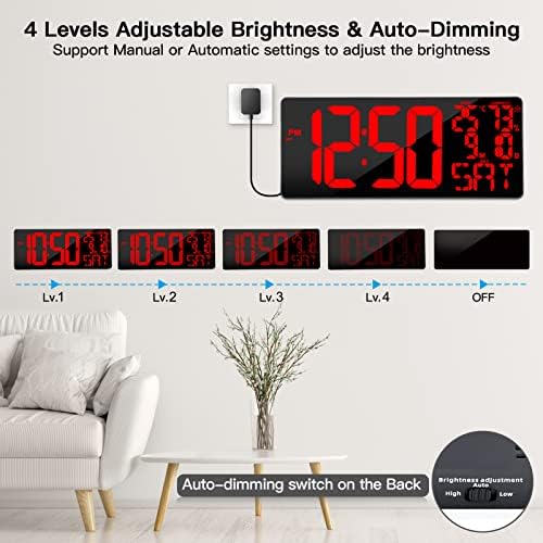 [Oversized 18" Large Digital Wall Clock - Image 3