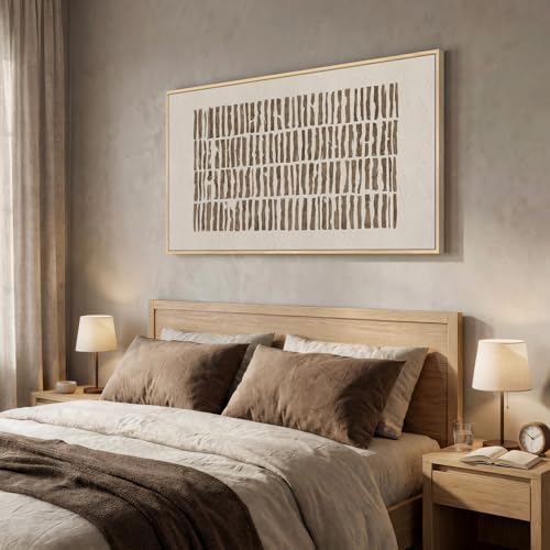 Large Framed Neutral Abstract Wall Art - Image 2