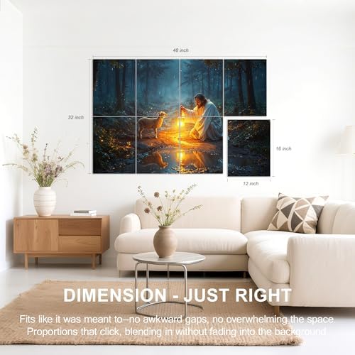 Mollywell Art Acoustic Panels, 48x32 in, The Lost Lamb - Image 4