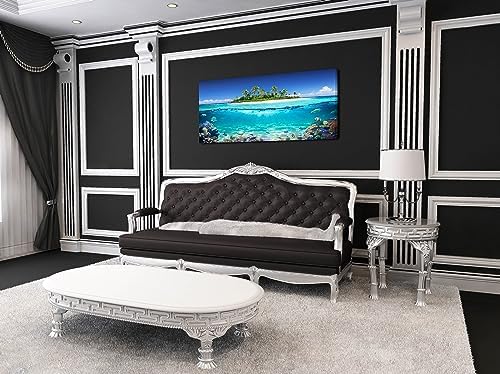 Tropical Island Coral Reef Landscape Canvas Wall Art - Image 4