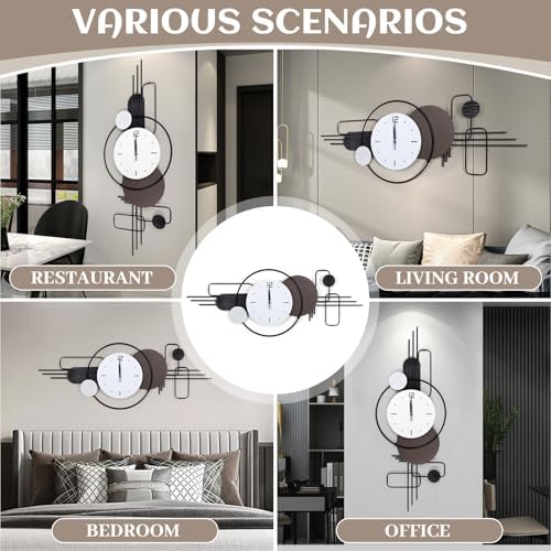 Decorative Wall Clocks for Living Room Decor Large Modern Metal Wall Art - Image 6