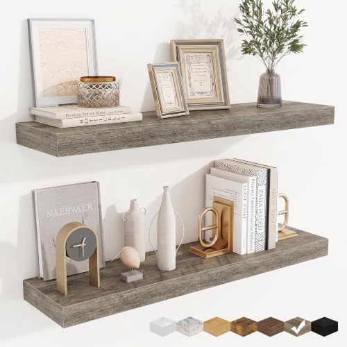 Floating Shelves for Wall, Wall Mounted Wood Shelves by Fuqing