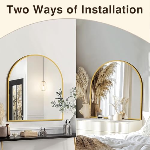 FICTOR 30" x 32" Arched Bathroom Vanity Mirror - Image 5