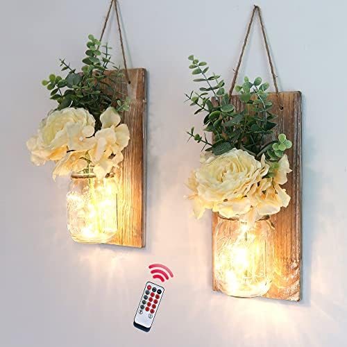 Rustic Wall Sconces Set of 2 by LiveinspiredLiveBesuerte