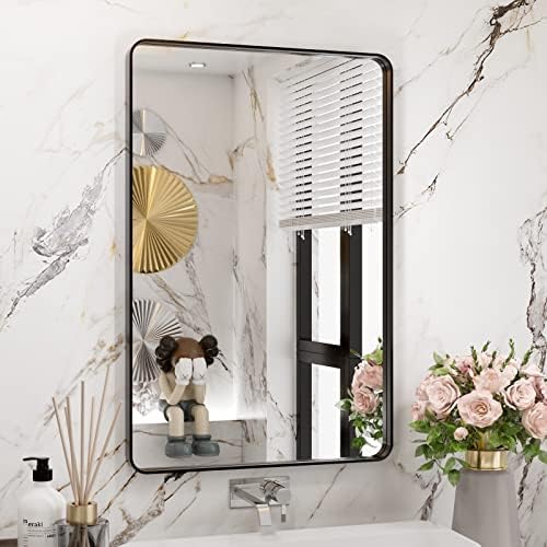 WEER Black Bathroom Vanity Mirror 20X30 Inch by WEER