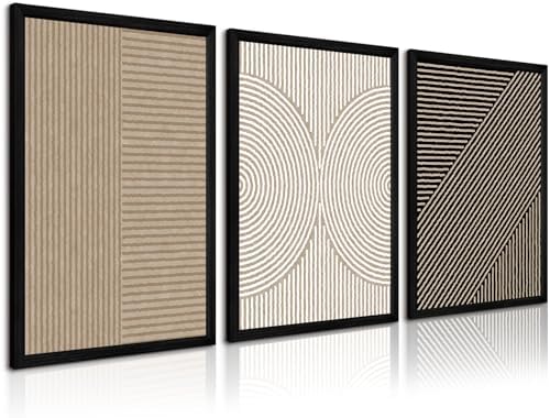 Boho Modern Wall Art Pictures Neutral Abstract Canvas Wall Decor Minimalist by Youillne