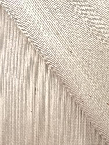 York Wallcoverings Natural Sisal Grey Peel and Stick Grasscloth Wallpaper - Image 4
