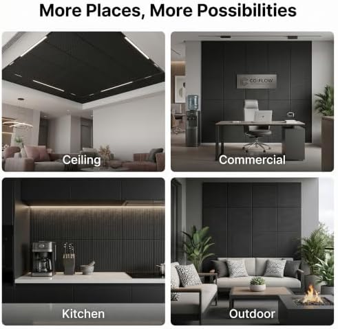 VooBang 8-Pack 3D Wall Panels, Quartz Sand Mixed Material, Bendable & Cut-Free - Image 6