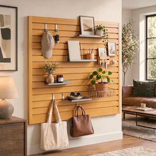 Slat Wall Paneling 4x4 ft Garage Organizer Storage Systems, Heavy Duty PVC - Image 6