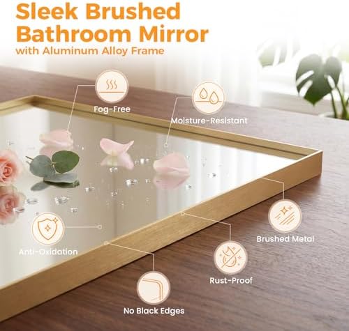 DUMOS 22"x30" Wall Mirror, Bathroom Mirrors - Image 5