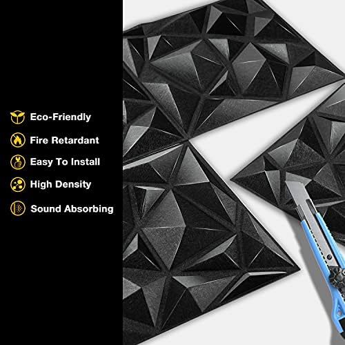 Sonic Acoustics 12 Pack 12 X 12 X 0.4 Inches Acoustic Absorption Panel - Image 5