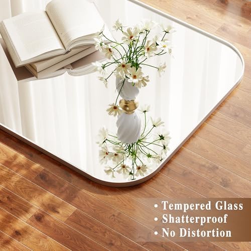 Arched Floor Length Mirror 56"x21" Matte Silver - Image 3