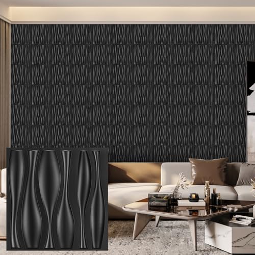 Heikki 30 Pack 3D Wall Panel for Interior Wall Décor, PVC Flower Textured Wall by YourBestChoices