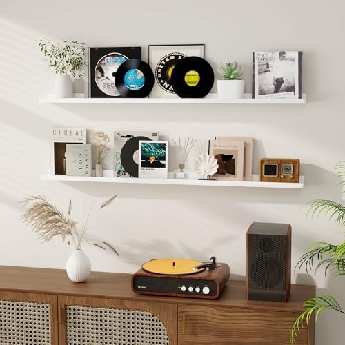 Dreamland Picture Ledge Shelf for Wall, Floating Shelves Set of 2, 55 inch Long - Image 2