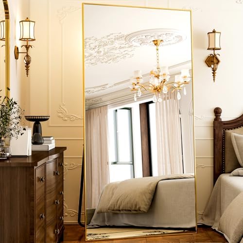 GLSLAND 77" x 38" Large Full Length Mirror -Oversize Floor Mirrors by GLSLAND