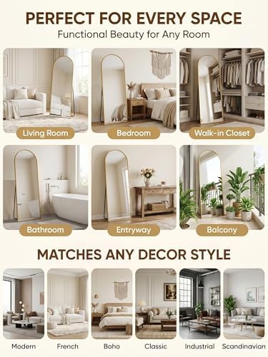 Full Length Mirror, Mirrors for Bedroom, Living Room Standing or Wall Leaning - Image 7
