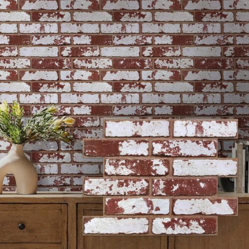 3D Peel and Stick Faux Brick Wall Panels 15.7" x 11.8" 10-Pack by SMOOSTIKCDECOR
