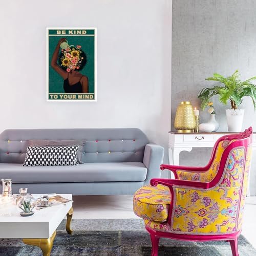 Dcvjiy Retro Be Kind To Your Mind Poster Fashion Black Girl Wall Art Lose Your - Image 4