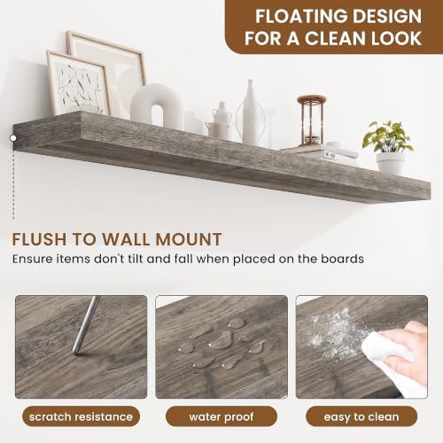 Floating Shelves for Wall, Wall Mounted Wood Shelves - Image 4