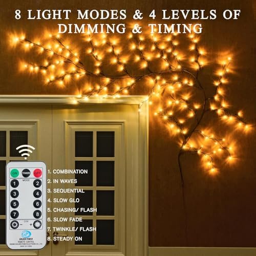 Enchanted 9.5ft 160LED Willow Vine Lights - Image 4