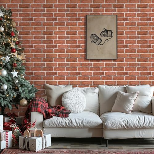 3D Peel and Stick Faux Brick Wall Panels 11.8" x 11.8" 10-Pack - Image 5