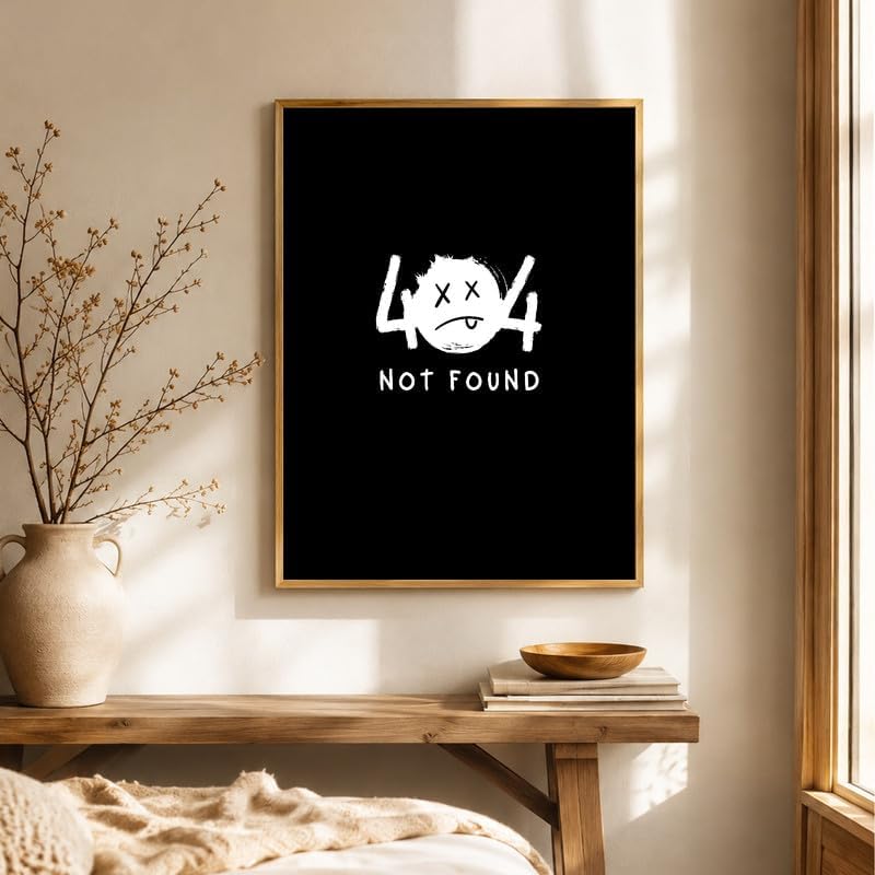 InkFlow Posters Not Found Canvas Poster - Image 4